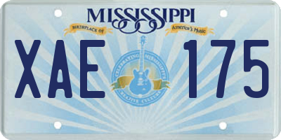 MS license plate XAE175