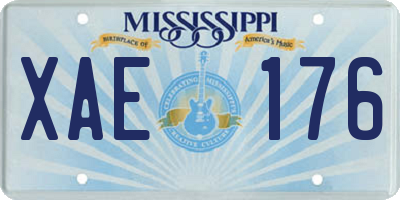 MS license plate XAE176