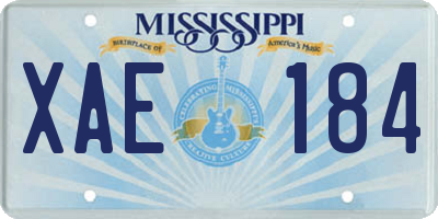 MS license plate XAE184