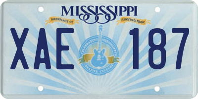 MS license plate XAE187