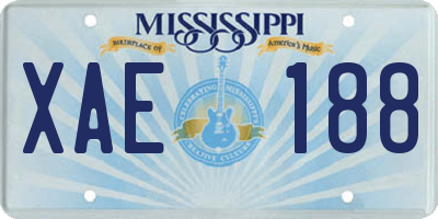 MS license plate XAE188