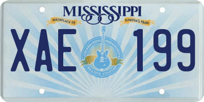 MS license plate XAE199
