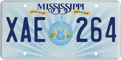 MS license plate XAE264