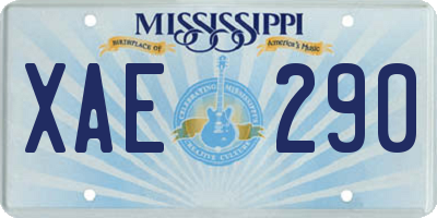 MS license plate XAE290