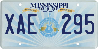 MS license plate XAE295