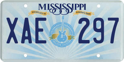 MS license plate XAE297