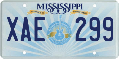 MS license plate XAE299