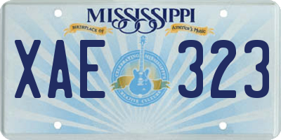 MS license plate XAE323