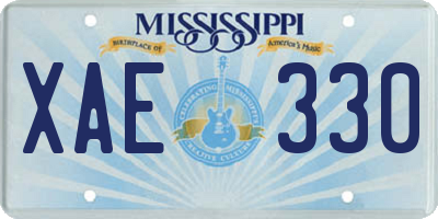 MS license plate XAE330
