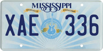 MS license plate XAE336