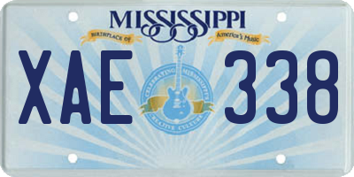 MS license plate XAE338