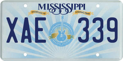 MS license plate XAE339