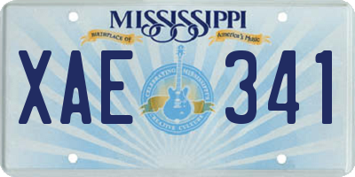MS license plate XAE341