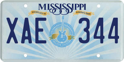 MS license plate XAE344
