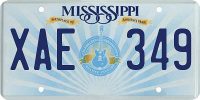 MS license plate XAE349