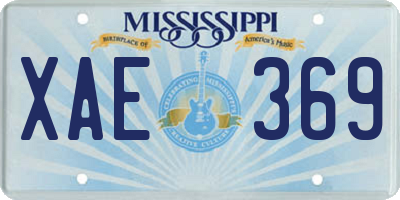 MS license plate XAE369