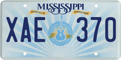 MS license plate XAE370