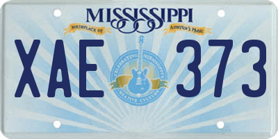 MS license plate XAE373