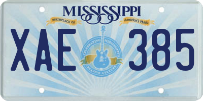 MS license plate XAE385