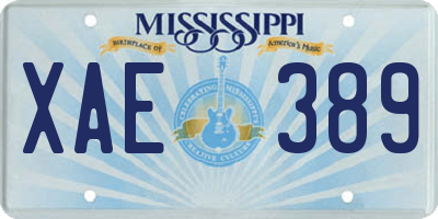 MS license plate XAE389