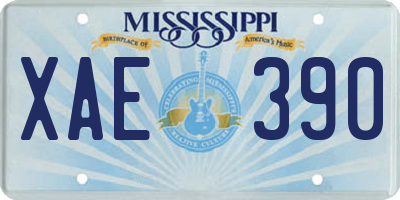MS license plate XAE390