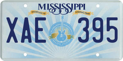 MS license plate XAE395