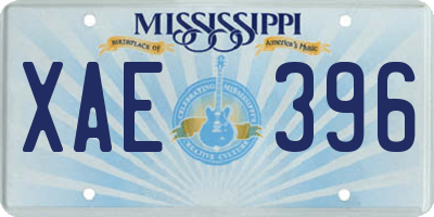 MS license plate XAE396