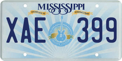 MS license plate XAE399