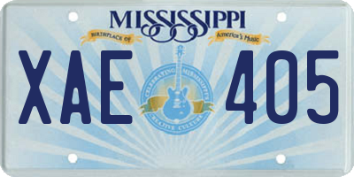 MS license plate XAE405