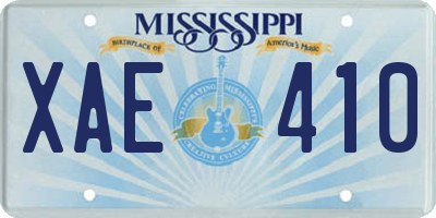 MS license plate XAE410