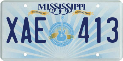 MS license plate XAE413