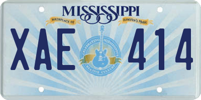 MS license plate XAE414