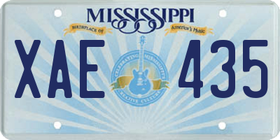 MS license plate XAE435