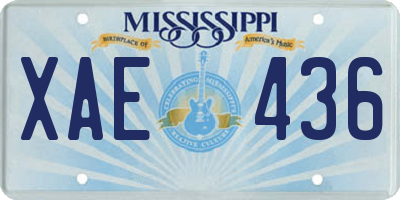 MS license plate XAE436