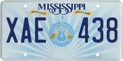 MS license plate XAE438