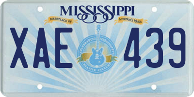 MS license plate XAE439