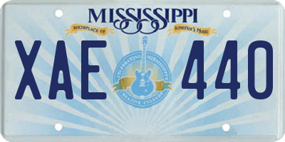 MS license plate XAE440