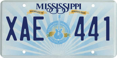 MS license plate XAE441