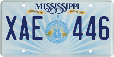 MS license plate XAE446