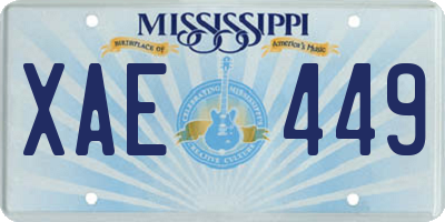 MS license plate XAE449