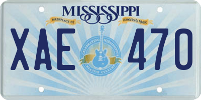MS license plate XAE470