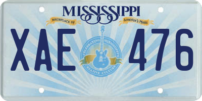 MS license plate XAE476