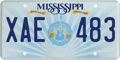 MS license plate XAE483