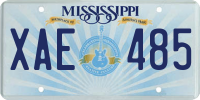 MS license plate XAE485