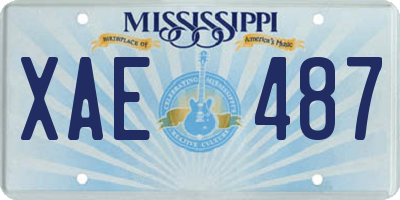 MS license plate XAE487
