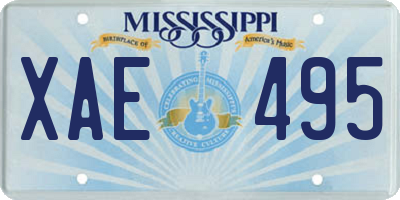 MS license plate XAE495