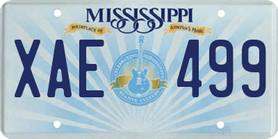 MS license plate XAE499