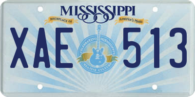 MS license plate XAE513