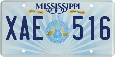 MS license plate XAE516