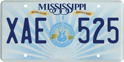 MS license plate XAE525